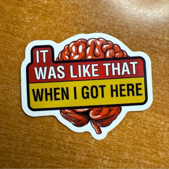 Humorous Brain Design Sticker - Picture 1 of 1